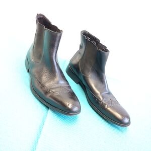Banana Republic Leather Boots Chelsea Black Size 7.5